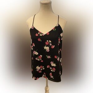 Express Women's Sleeveless Tank Top Peekaboo Racerback. Floral Detail S
